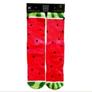 Odd Sox Watermelon Slice Crew Socks Mens Womens Fruit Fruity Fun Gift Colorful